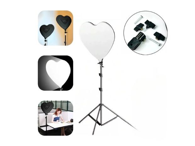 &u+ PANEL LED ARO CORAZON SELFIE CELULAR + TRIPODE